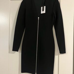 Alexander Wang Black Long Sleeve Dress with Zipper